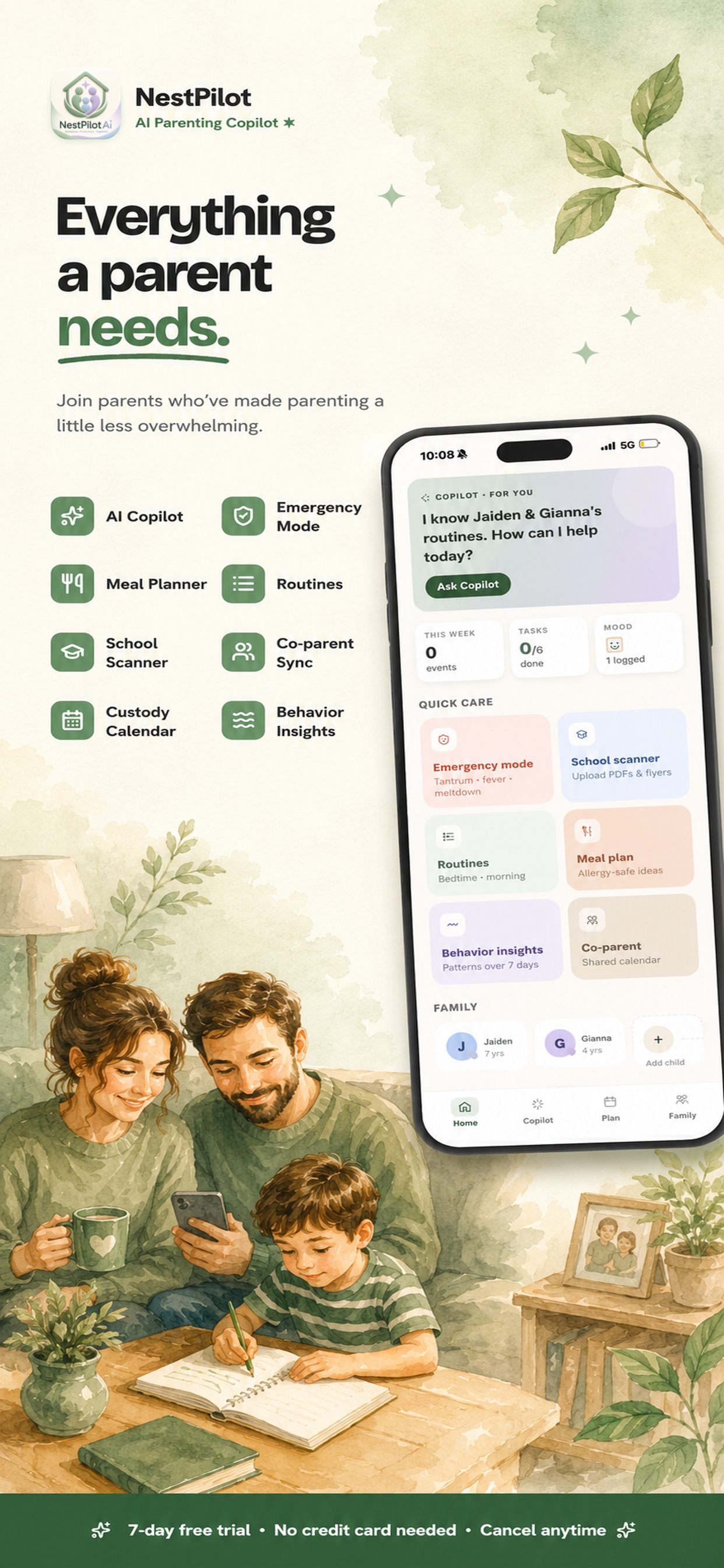 NestPilot Home Screen